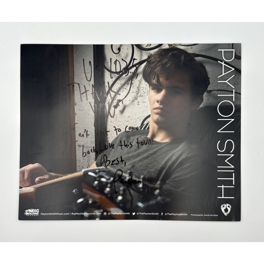 Payton Smith Autograph Signed Picture 8x10 Flat US 103.5 Country‎ Music